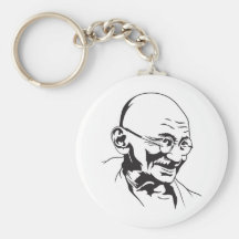 Mahatma- Gandhiporträt Keychain Schlüsselband