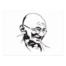 Mahatma- Gandhiporträt-Postkarte