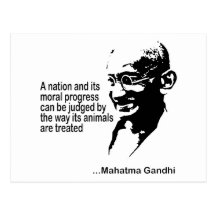 Mahatma Gandhitierrechte Postkarte