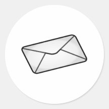 Mail Envelope Round Sticker