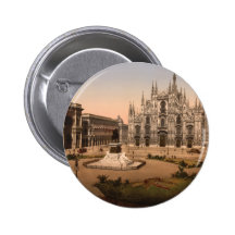 Mailand-Kathedrale und Marktplatz, Lombardei, Ital Anstecknadelbuttons