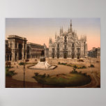 Mailand-Kathedrale und Marktplatz, Lombardei, Ital Poster