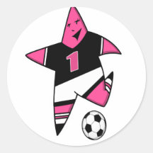 MAIN Fußballmädchenstern 4 Aufkleber