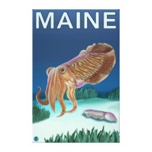 MaineCuttlefish Szene Leinwand Drucke