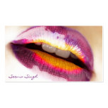 Make-upkünstler lila Lipgloss Visitenkarten Vorlagen