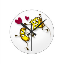 Makkaroni mit Käseuhr Wanduhren