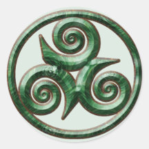 Malachit Triskel Sticker