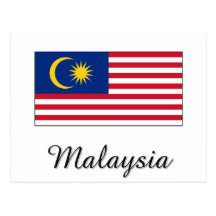 Malaysia-Flaggen-Entwurf Postkarten