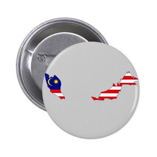 Malaysia-Flaggenkarte Anstecknadelbuttons