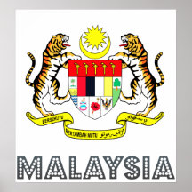 Malaysia-Wappen Plakat