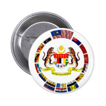 Malaysische wellenartig bewegende Flaggen mit den  Anstecknadelbutton