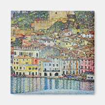 Malcena beim Gardasee durch Gustav Klimt Magnete