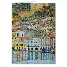Malcesine auf See Garda durch Gustav Klimt Karte