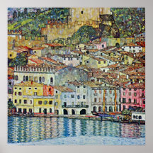 Malcesine auf See Garda durch Gustav Klimt Posterdrucke
