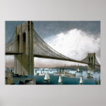 Malen, die große East River Brücke Plakat