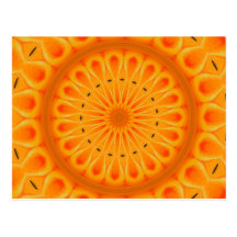 Malen Sie es Orange - neue Mandalakunst Postkarte