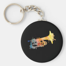 Malen Sie platsches Mellophone Schlüsselbänder