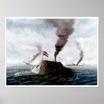 Malerei-Kampf von Hampton Roads, Standard Poster