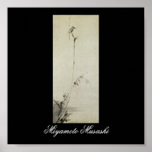Malerei von Miyamoto Musashi, C. 1600's Poster