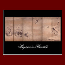Malerei von Miyamoto Musashi, C.1600s postkarten