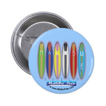 Malibu-Strand-Surfbretter Buttons