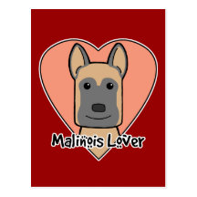 Malinois Liebhaber Postkarte