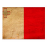 Malta-Flagge Postkarte