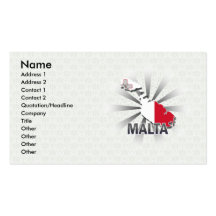 Malta-Flaggen-Karte 2,0 Visitenkarten Vorlagen