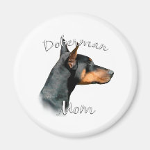 Mamma 2 Dobermannpinscher-(Schwarzes) Magnete