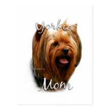 Mamma 2 Yorkshires Terrier Postkarte