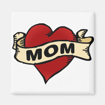 Mamma-Herz-Tätowierung Magnets