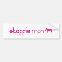 Mamma morgens Staffordshire Terrier Auto Aufkleber