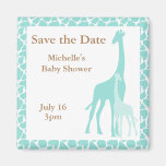 Mamma-und Baby-Giraffen-Save the Date Magneten