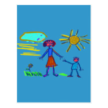 MAMMA UND KIND POSTKARTE