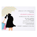 Mamma unter Regenschirm-Babyparty Personalisierte Einladungskarte