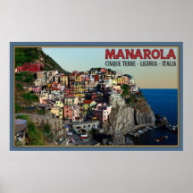 Manarola Stadt Posterdrucke