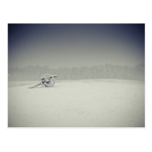 Manassas Schlachtfeld-Kanone im Schnee Postkarte
