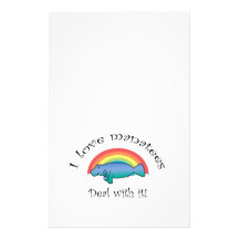 Manatisabkommen der Liebe I mit ihm Personalisiertes Büropapier