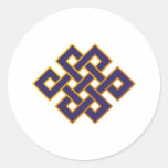 Mandala-blauer Karma-Buddhismus-ewiger Knoten Sticker
