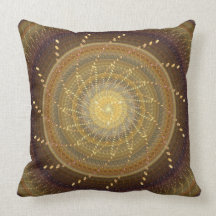 Mandala Dots Flame Fraktal Zierkissen