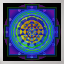 Mandala OMs Yantra Plakatdruck