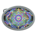 Mandala-Universum-Regenbogen färbt Gürtelschnalle