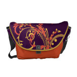 Mandarine-orange und gelber BlumenWirbel Kuriertaschen