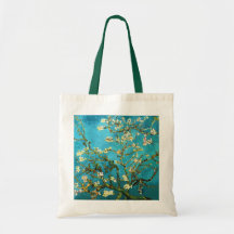 Mandelbaum-Vintage feine Kunst Van Gogh blühende Einkaufstaschen
