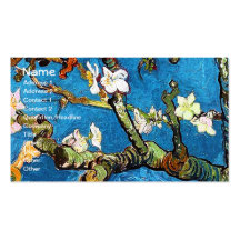 Mandelbaum-Vintage feine Kunst Van Gogh blühende Visitenkarten Vorlagen