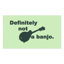 Mandoline -- Bestimmt nicht ein Banjo Visitenkartenvorlage