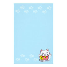 Maneki Neko glückliche Katze Büropapiere