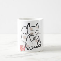 Maneki Neko glücklicher Katzen-Becher Teehaferl