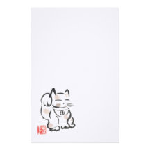 Maneki Neko glückliches Katzen-Briefpapier Personalisierte Büropapiere