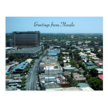 Manila-Stadtgrüße Postkarte